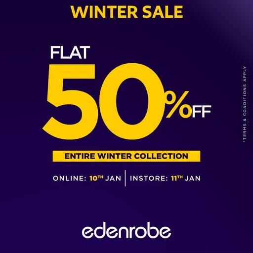 edenrobe winter sale! FLAT 50 OFF on the ENTIRE Winter Collection